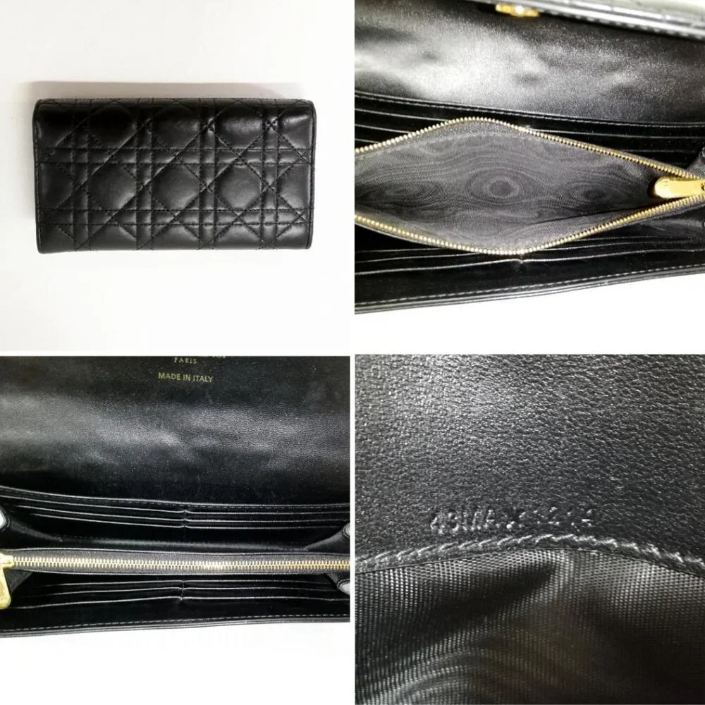 Dior Wallet Black Gold